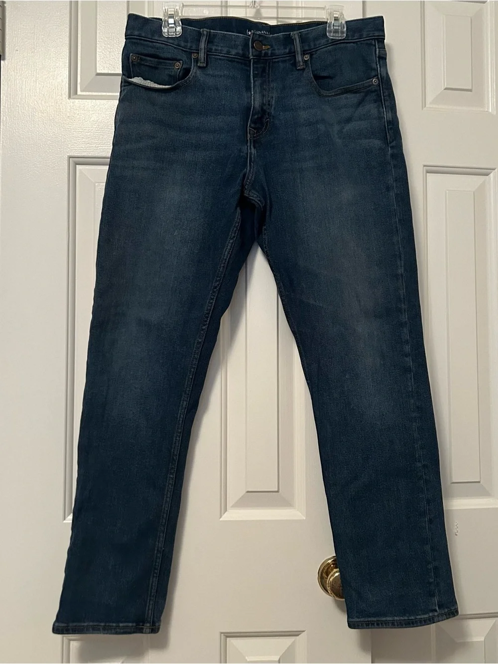 Banana Republic Legacy Men's 32x30 Straight Fit Blue Denim Jeans Medium Wash
